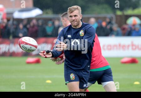 Chris Harris von British and Irish Lions während der Trainingseinheit im Stade Santander International in Saint Peter, Jersey. Bilddatum: Dienstag, 22. Juni 2021. Stockfoto