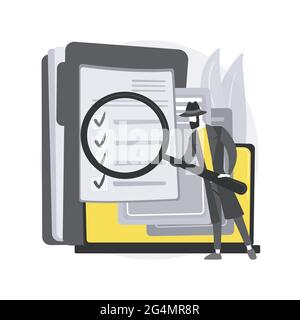 Private Investigation abstrakte Konzept Vektor Illustration. Stock Vektor