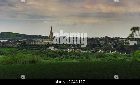 Irische Landschaft. Arklow Stadt, an der Küste der Irischen See in co. Wicklow. Irland. Stockfoto