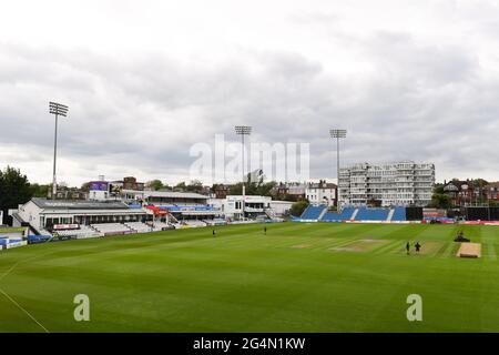 Ein allgemeiner Blick vor der Vitality Blast T20 auf dem 1. Central County Ground, Hove. Bilddatum: Dienstag, 22. Juni 2021. Stockfoto