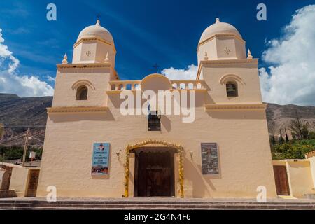 Kirche im Dorf Tilcara, Argentinien Stockfoto