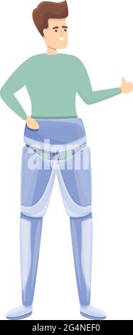 Silikon-Exoskelett-Symbol. Cartoon von Silikon Exoskelett Vektor-Symbol für Web-Design isoliert auf weißem Hintergrund Stock Vektor