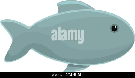 Fischsymbol. Cartoon von Fisch Vektor-Symbol für Web-Design isoliert auf weißem Hintergrund Stock Vektor
