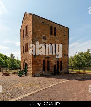 Das Prestongrange Museum war ein Bergbau- und Industriegebiet in der Nähe von Prestonpans, East Lothian, Schottland, Großbritannien Stockfoto