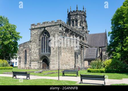 The Collegiate Church of St Mary, Saint Marys Place, Stafford, Staffordshire, England, Vereinigtes Königreich Stockfoto