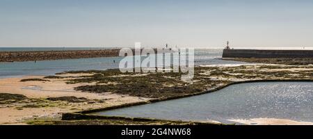 Saint-Gilles-Croix-de-Vie, in Vendee, typischer Hafen Stockfoto