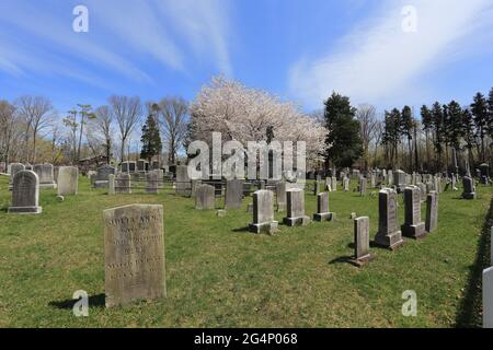 Alter Friedhof Setauket Long Island New York Stockfoto