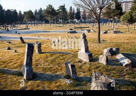 Alte Grabsteine in Kayseri Stadt Stockfoto
