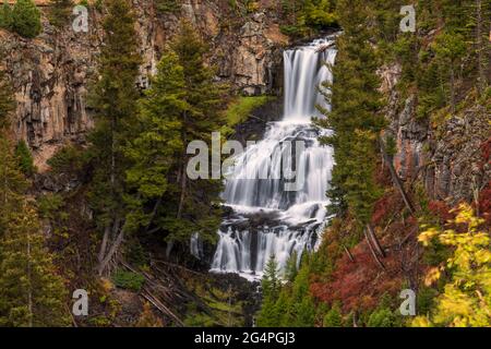 Undine Falls im Yellowstone National Park, Wyoming Stockfoto