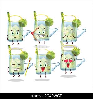 Guaro Cartoon-Designs als niedliche Engelsfigur. Vektorgrafik Stock Vektor