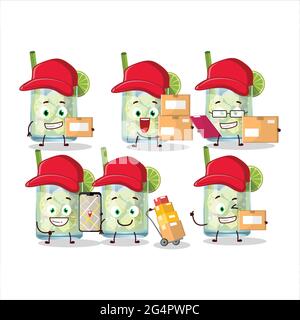 Cartoon-Charakter-Design von guaro arbeitet als Kurier. Vektorgrafik Stock Vektor