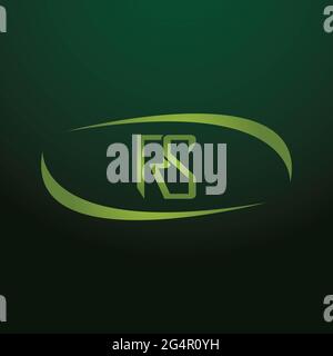 RS-Logo Alphabet Design-Symbol Vektor-Symbol Stockfoto