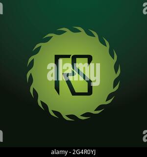 RS-Logo Alphabet Design-Symbol Vektor-Symbol Stockfoto