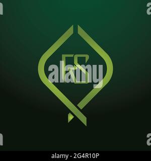 RS-Logo Alphabet Design-Symbol Vektor-Symbol Stockfoto