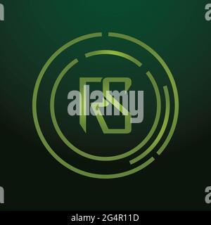 RS-Logo Alphabet Design-Symbol Vektor-Symbol Stockfoto