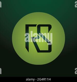 RS-Logo Alphabet Design-Symbol Vektor-Symbol Stockfoto