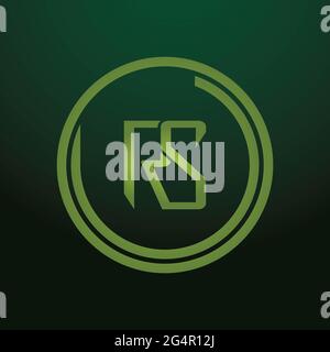 RS-Logo Alphabet Design-Symbol Vektor-Symbol Stockfoto