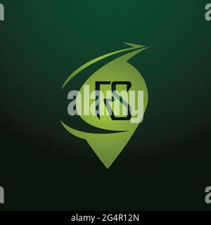 RS-Logo Alphabet Design-Symbol Vektor-Symbol Stockfoto