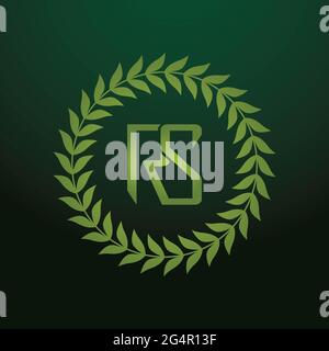 RS-Logo Alphabet Design-Symbol Vektor-Symbol Stockfoto