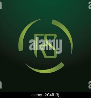 RS-Logo Alphabet Design-Symbol Vektor-Symbol Stockfoto