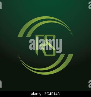 RS-Logo Alphabet Design-Symbol Vektor-Symbol Stockfoto