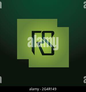 RS-Logo Alphabet Design-Symbol Vektor-Symbol Stockfoto