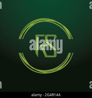 RS-Logo Alphabet Design-Symbol Vektor-Symbol Stockfoto