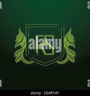 RS-Logo Alphabet Design-Symbol Vektor-Symbol Stockfoto