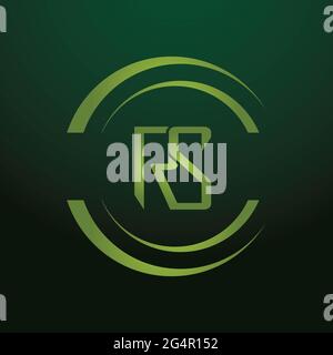 RS-Logo Alphabet Design-Symbol Vektor-Symbol Stockfoto