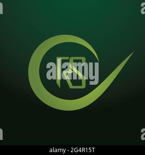 RS-Logo Alphabet Design-Symbol Vektor-Symbol Stockfoto