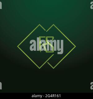 RS-Logo Alphabet Design-Symbol Vektor-Symbol Stockfoto