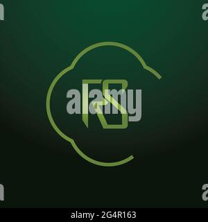 RS-Logo Alphabet Design-Symbol Vektor-Symbol Stockfoto