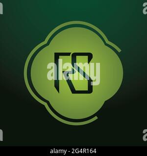 RS-Logo Alphabet Design-Symbol Vektor-Symbol Stockfoto