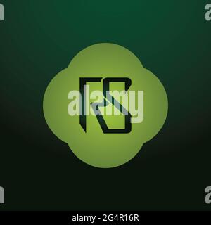 RS-Logo Alphabet Design-Symbol Vektor-Symbol Stockfoto