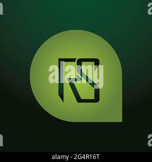 RS-Logo Alphabet Design-Symbol Vektor-Symbol Stockfoto