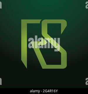 RS-Logo Alphabet Design-Symbol Vektor-Symbol Stockfoto