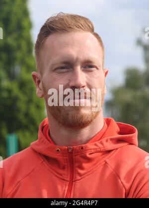 Deutscher Diskus-Werfer Christoph Harting SCC Berlin beim Schönebecker Solecup 2021 Stockfoto