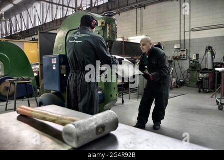 Carrozzerei Touring Superleggera Factory Mailand Italien Stockfoto