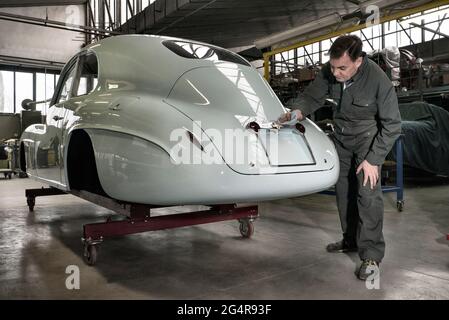 Carrozzerei Touring Superleggera Factory Mailand Italien Stockfoto