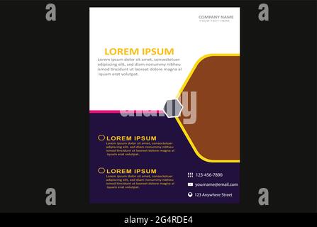 Abstrakte Business Flyer Design-Vorlage mit der richtigen Farbe gemischt. Business Flyer Konzept für Design. Stock Vektor