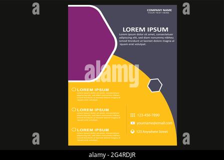 Abstrakte Business Flyer Design-Vorlage mit der richtigen Farbe gemischt. Business Flyer Konzept für Design. Stock Vektor