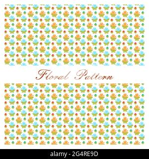 Florales Muster. Schön dekorierter floraler Hintergrund. vektor-Illustration Stockfoto
