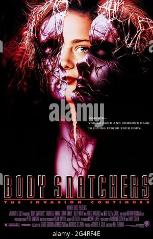 Body Snatchers (1993) unter der Regie von Abel Ferrara mit Gabrielle Anwar, Meg Tilly und Terry Kinney. Jack Finneys klassischer Science-Fiction-Roman über eine Alieninvasion, die Menschen durch Klone ersetzt, erscheint zum dritten Mal auf der Leinwand. Stockfoto