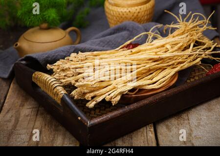 Chinesische Kräutermedizin codonopsis Stockfoto