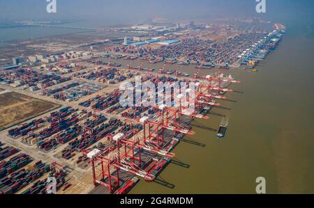 Guangzhou Huangpu Port in der Provinz Guangdong Stockfoto