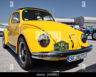 1996 Mexikanischer Volkswagen Bettle. Retro Malaga 2021, andalusien, Spanien. Stockfoto