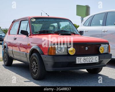 1983 Sitz fura Crono. Retro Malaga 2021, Andalusien, Spanien. Stockfoto