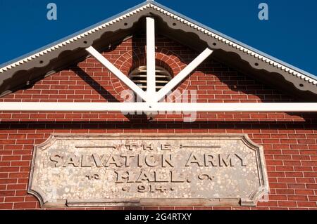Salvation Army Hall in der Stevedore Street im historischen Hafen von Williamstown, Victoria, Australien Stockfoto