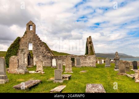 DURNESS SUTHERLAND SCHOTTLAND DIE BALNAKEIL KIRCHE ODER KIRK IM FRÜHSOMMER Stockfoto