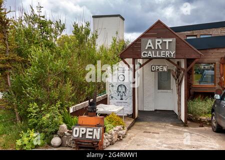 DURNESS SUTHERLAND SCOTLAND DAS BALNAKEIL CRAFT VILLAGE DER KUNSTGALERIE SHOP Stockfoto